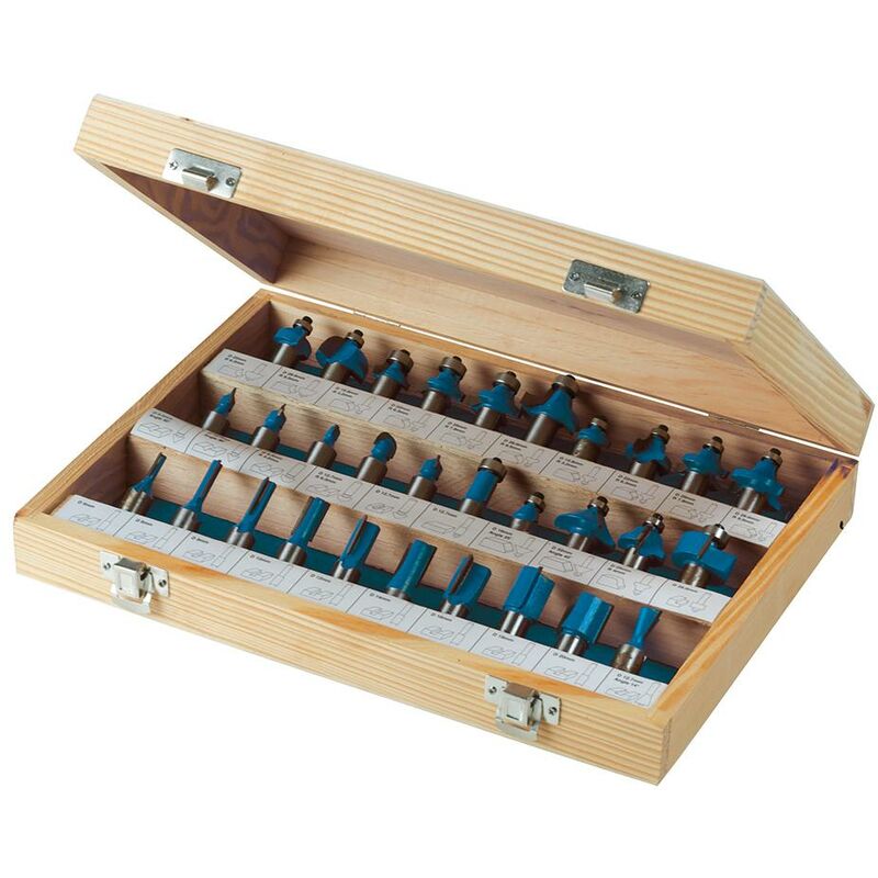 Silverline - Fraises de défonceuse tct, 1/2', 30 pcs 1/2'