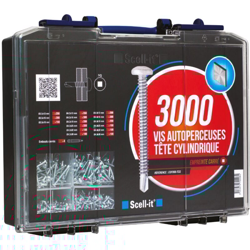 Scell-it - Coffret de 3000 vis autoperceuses COF008-TCQ