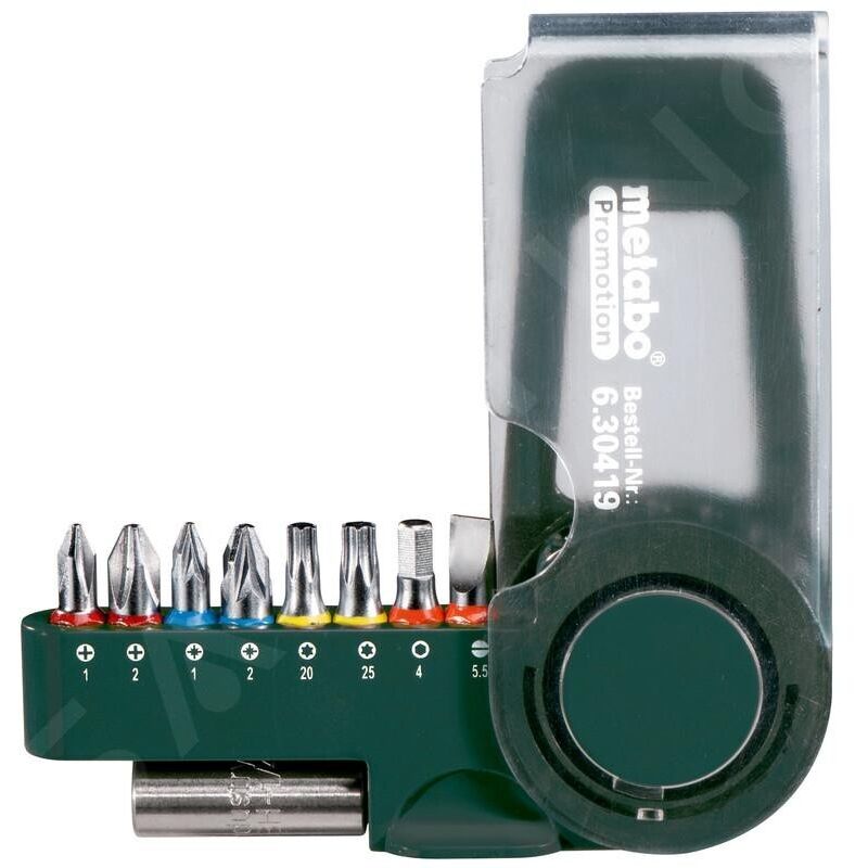 Coffret dembouts Metabo 630419000 9 pièces Acier chrome vanadium Type PH