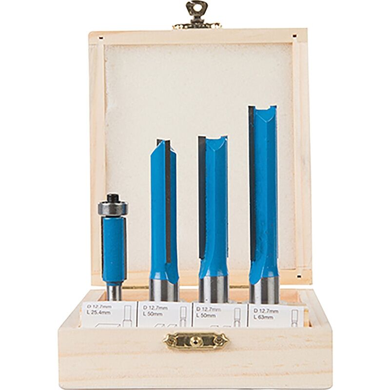 Silverline - coffret de fraises de défonceuses hm assorties 4 pièces 719769