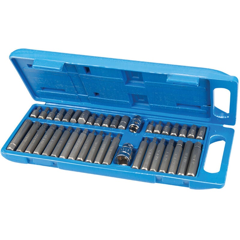 Silverline - Coffret de 40 embouts torx, allen, xzn, avec douilles porte embouts