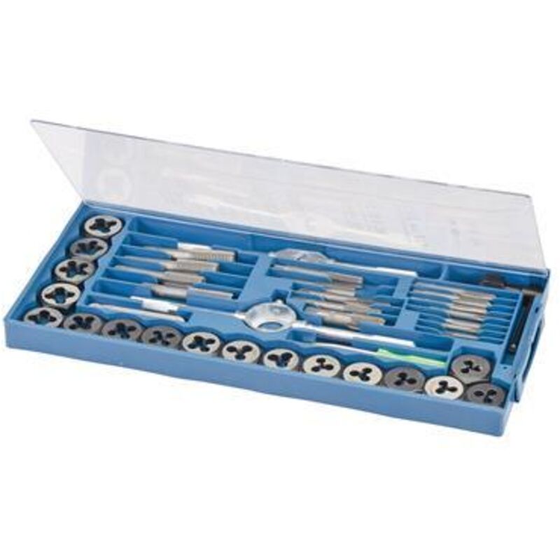 Silverline - Coffret de tarauds et filières de 3-12 mm