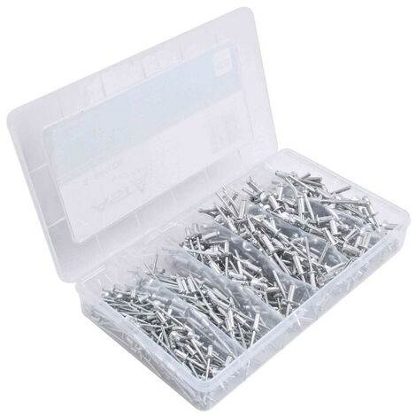 Coffret de 400 rivets pop alu assortis de 3.2 à 4.8 mm