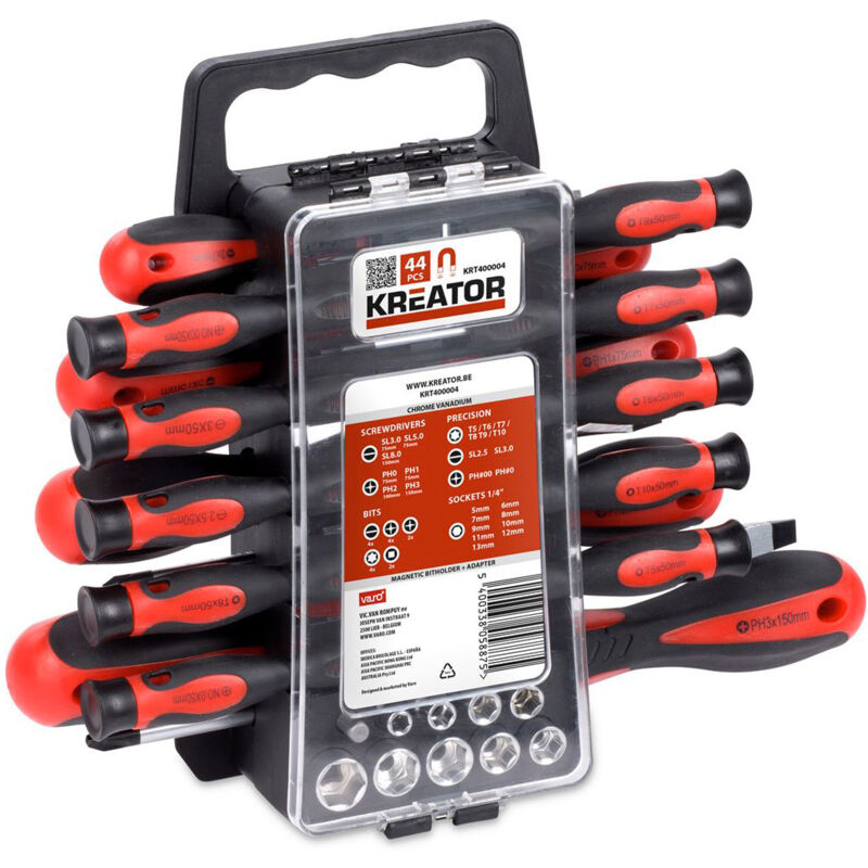 Kreator - Coffret de 44 tournevis multi-usage avec support