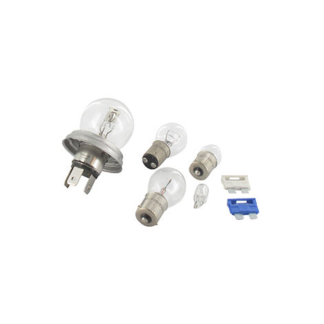 Coffret De 5 Ampoules 12v De Secours Ce, Composé D'une Ampoule De Chacune Des Références R2, P21w, P21/5w, R5w Et W5w. -pl