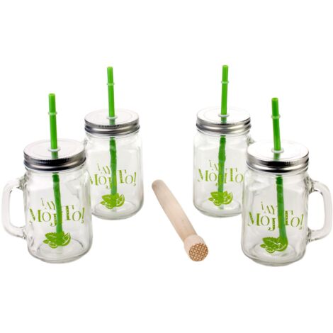 Coffret de 5 Chopes à Mojito avec Livraison Gratuite - Ensemble Cadeau en Verre pour Mojito