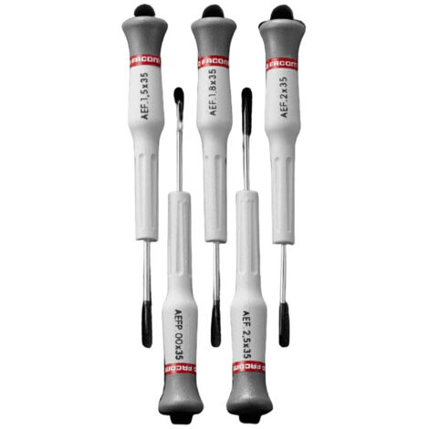 Coffret de 5 tournevis Micro-Tech Fente - Phillips - AEF.J1PB - Facom