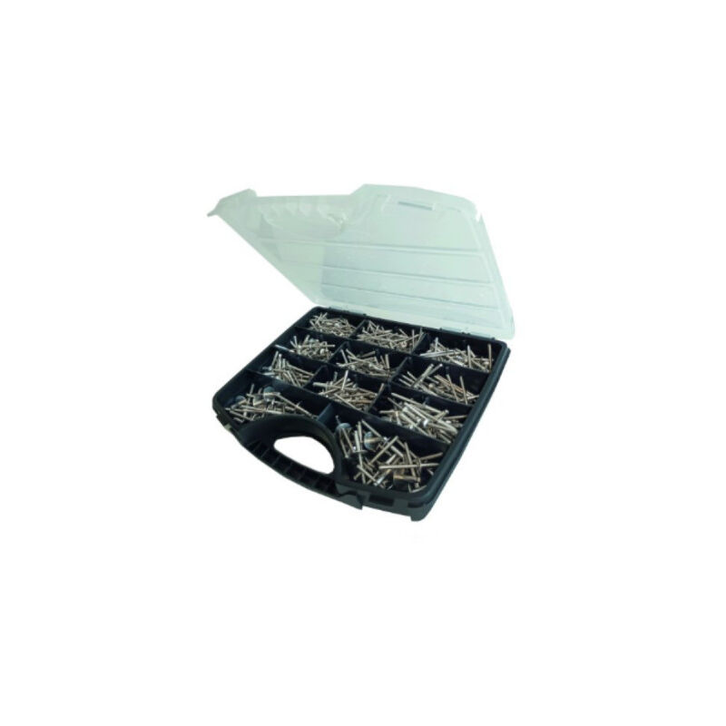 Degometal - Coffret 500 rivets inox trs et tel Diamètre 3,2 à 4,8 mm