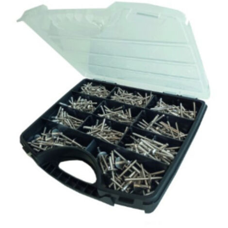 Coffret de 500 rivets standards clous et têtes inox A2 têtes rondes et extra larges - DEGOMETAL