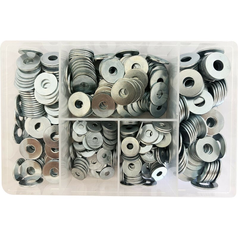 Coffret de 500 rondelles tolerie - 5 dimensions