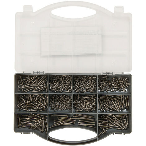 Coffret de 570 vis inox a2 auto taraudeuses