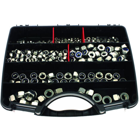 Coffret de 575 écrous hexagonaux indésserrables avec bague nylon inox A2 COF908 - ULTIMA - AFBPACK31