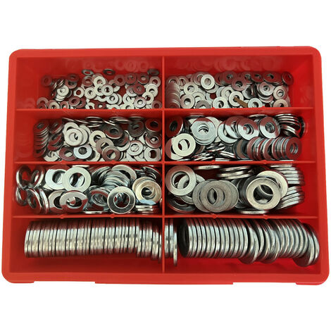 Coffret de 590 rondelles plates - 8 dimensions