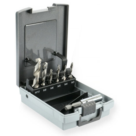 Coffret de 6 forets taraudeurs et porte embout universel - HANGER - 155898