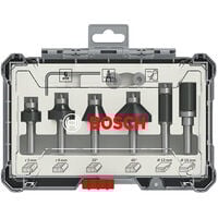 Coffret de 6 fraises à araser/chanfreiner/arrondir à queue de 8 mm BOSCH - 2607017469