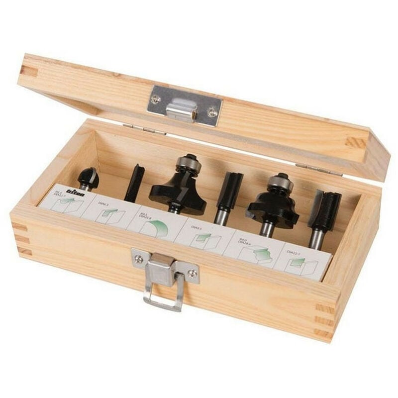 Triton - Coffret de 6 fraises a defoncer pour defonceuse 1/2