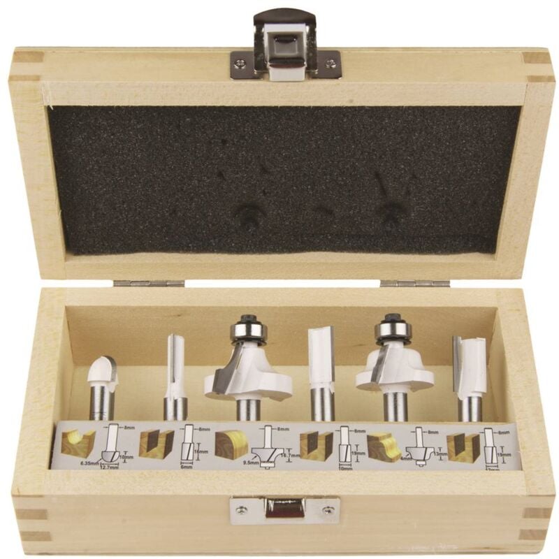 Makita - D-53540 Jeu de fraises Diamètre de tige 8 mm 6 pièces