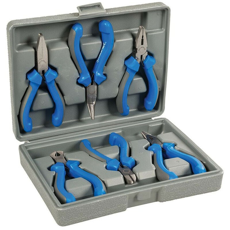 Silverline - Coffret de 6 mini pinces assorties