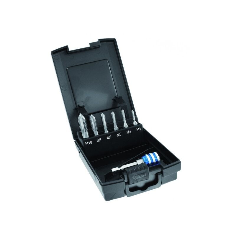 Tivoly - Coffret de 6 tarauds hss queue hexagonale + 1 Porte-embout Quick change 1050307