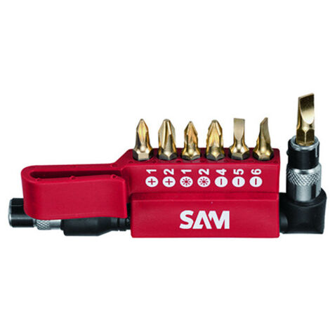 Coffret de 7 embouts de vissage avec clé 1 4 SAM OUTILLAGE EMB 7