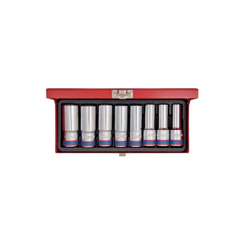 Coffret de douilles longues, 8 pièces - King Tony