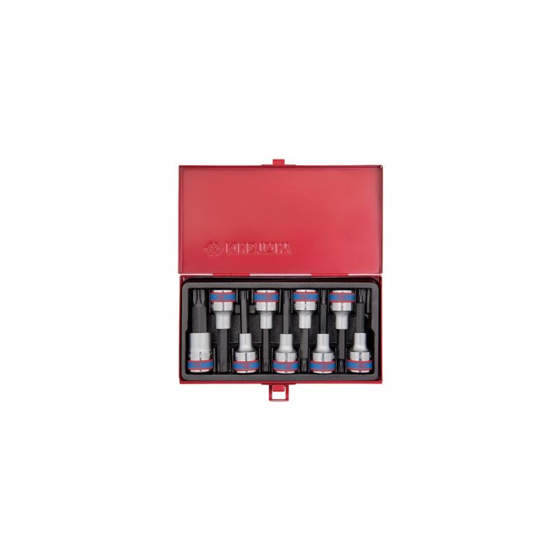 King Tony - Coffret de douilles longues 1/2 Torx, 9 pièces