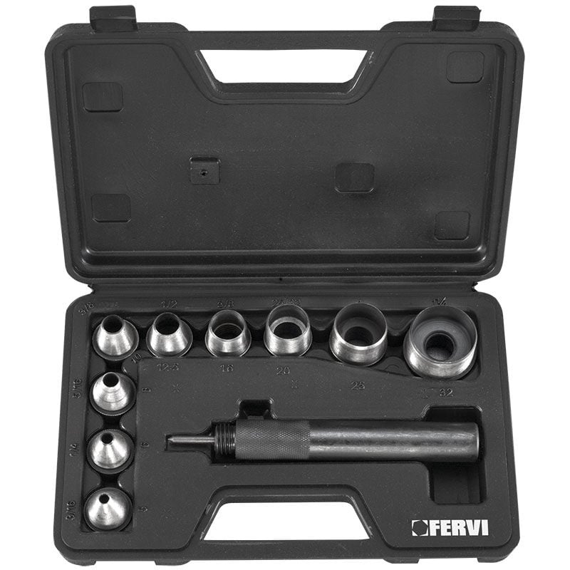 Fervi - coffret de 9 emporte pieces mecanique 5-32 mm 0081