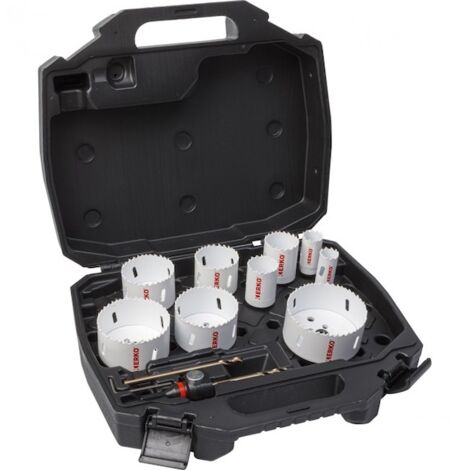 Coffret de 9 scies trépan et accessoires - ERKO