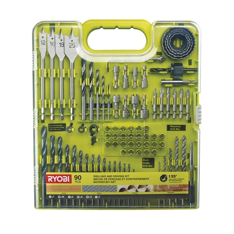 Coffret Accessoires Perceuse Ryobi RAKDD90 – 90 Pièces - vue 2