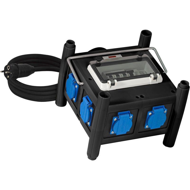 Coffret de chantier bd 6M/16, avec 6 prises à clapet H07RN-F 5G2,5 - IP44 5m