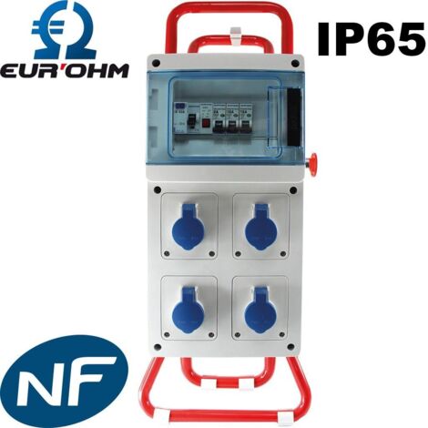 Coffret de chantier mono 4 x PC 10/16 A - Eur'Ohm