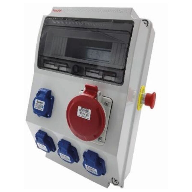Coffret de chantier triphasé - IP44 - IK08 - 4P + n + t - 50Hz - 32A -440V