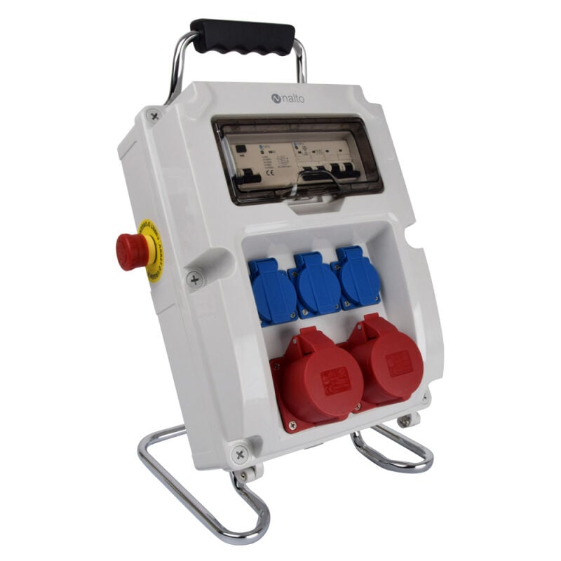 Coffret De Chantier triphasé + monophasé pré-équipé avec arrêt d'urgence Nalto