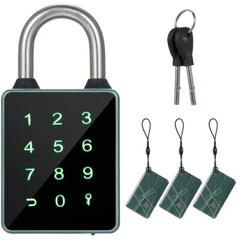 Coffret de Clés Intelligente Serrure Électronique T55C Alliage d'Aluminium IP65 avec 3 Cartes et 2 Clés