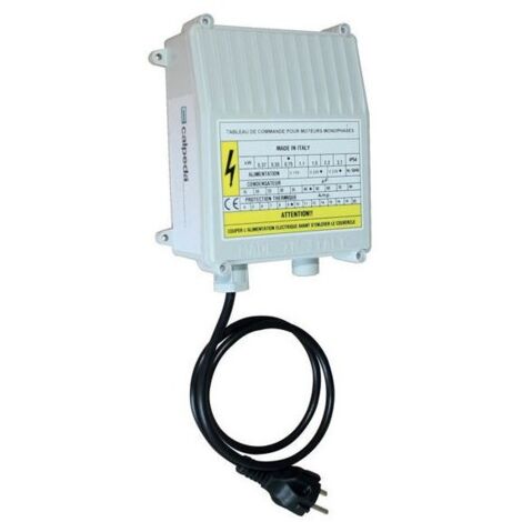 Coffret de commande câblé pour pompe immergée monophasé 220V - 1,5kW