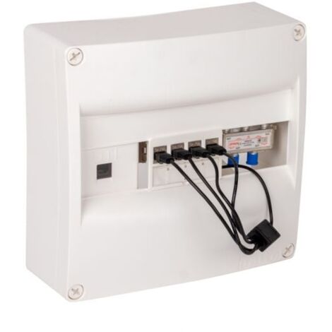 Coffret de communication RJ45 Grade 1 – 4 ports CAT6 – Répartiteur TV coaxial – Installation facile pour réseaux domestiques – Nalto