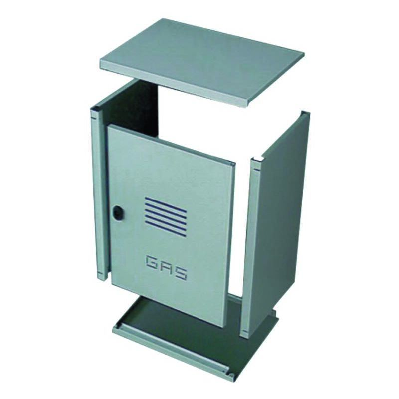 Coffret de compteur de gaz en tôle galvanisée h40 l30 p24