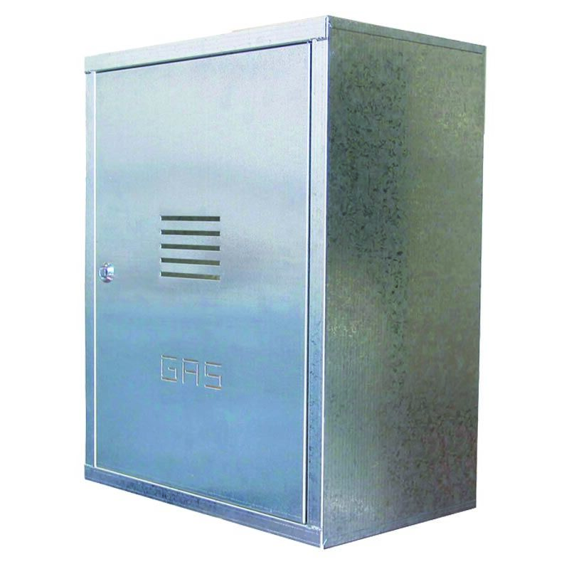 Coffret de compteur de gaz en tôle galvanisée h50 l30 p24