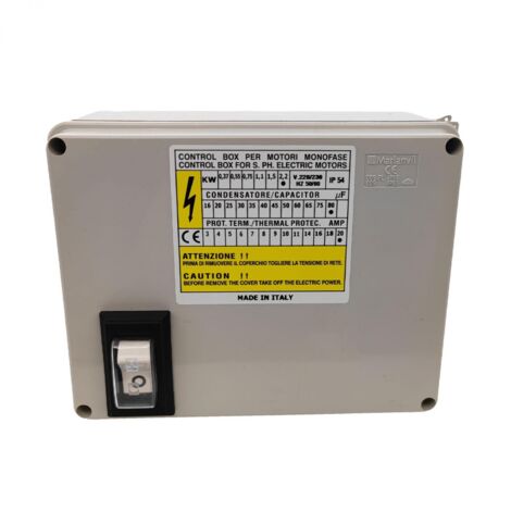 Coffret de démarrage C-box 2.2kW – Condensateur 80µF – Protection thermique – Installation facile pour pompe immergée 220V – CRD