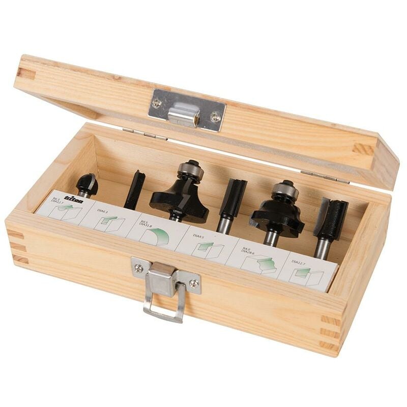 Triton - Fraises de défonceuse, 1/4', 6 pcs 6 pcs