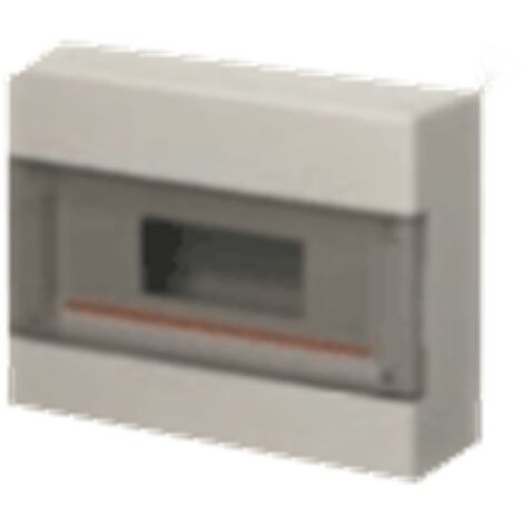 Coffret de distri montage saillie IP40 porte transp. 12 m blanc EC60012