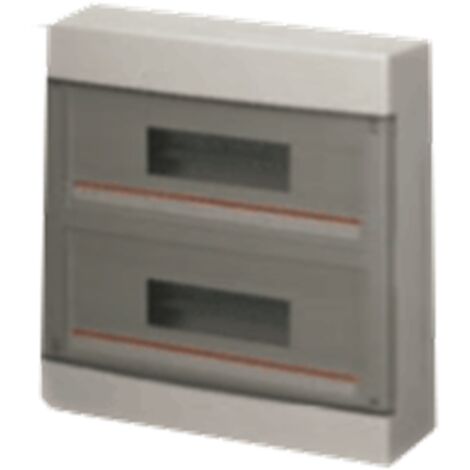 Coffret de distri montage saillie IP40 porte transp. 36 m blanc EC60036B
