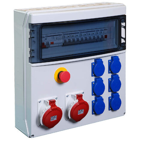 Coffret de distribution 6PC Nf/1PC 3P+N+T 16+32A + AU - Digital electric 31354