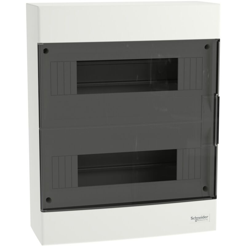 Schneider Electric - Coffret de distribution en saillie étanche IP40 Easy9 eu 24 modules (2x12) EZ9EU-2-12-NT-T transparent schneider