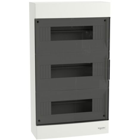 Coffret de distribution en saillie étanche IP40 Easy9 EU 36 modules (3x12) EZ9EU-3-12-NT-T  transparent SCHNEIDER