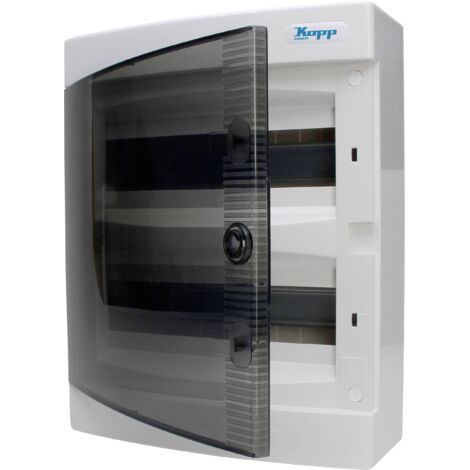 Coffret de distribution en saillie KOPP N24C, IP40, avec porte, 2 rangées, 24 modules