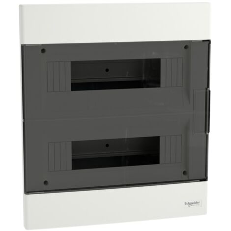 Coffret de distribution encastrable étanche IP40 Easy9 EU 24 modules (2x12) EZ9EU-2-12-PT-T  transparent SCHNEIDER