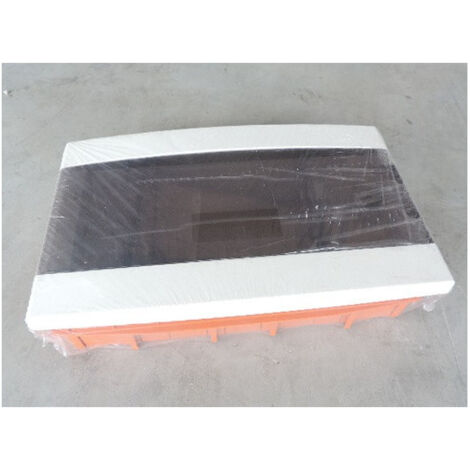 Coffret de distribution encastré 1x18M blanc avec porte fumée et borniers 270x434x75mm IP40