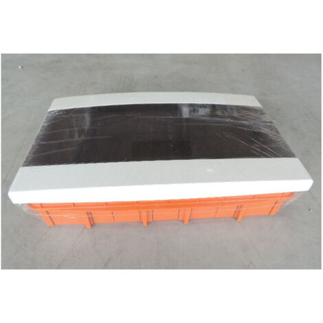 Coffret de distribution encastré 1x18M blanc avec porte fumée sans borniers 270x434x75mm IP40