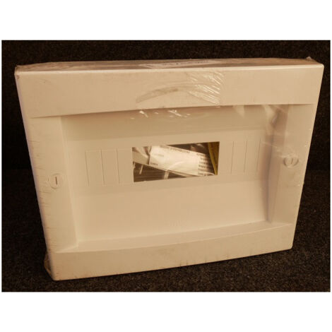 Coffret de distribution étanche 1x12M saillie blanc 250x326x108mm sans porte avec bornier terre IP40